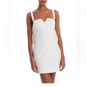 NWOT AQUA Bow Back White Mini Dress